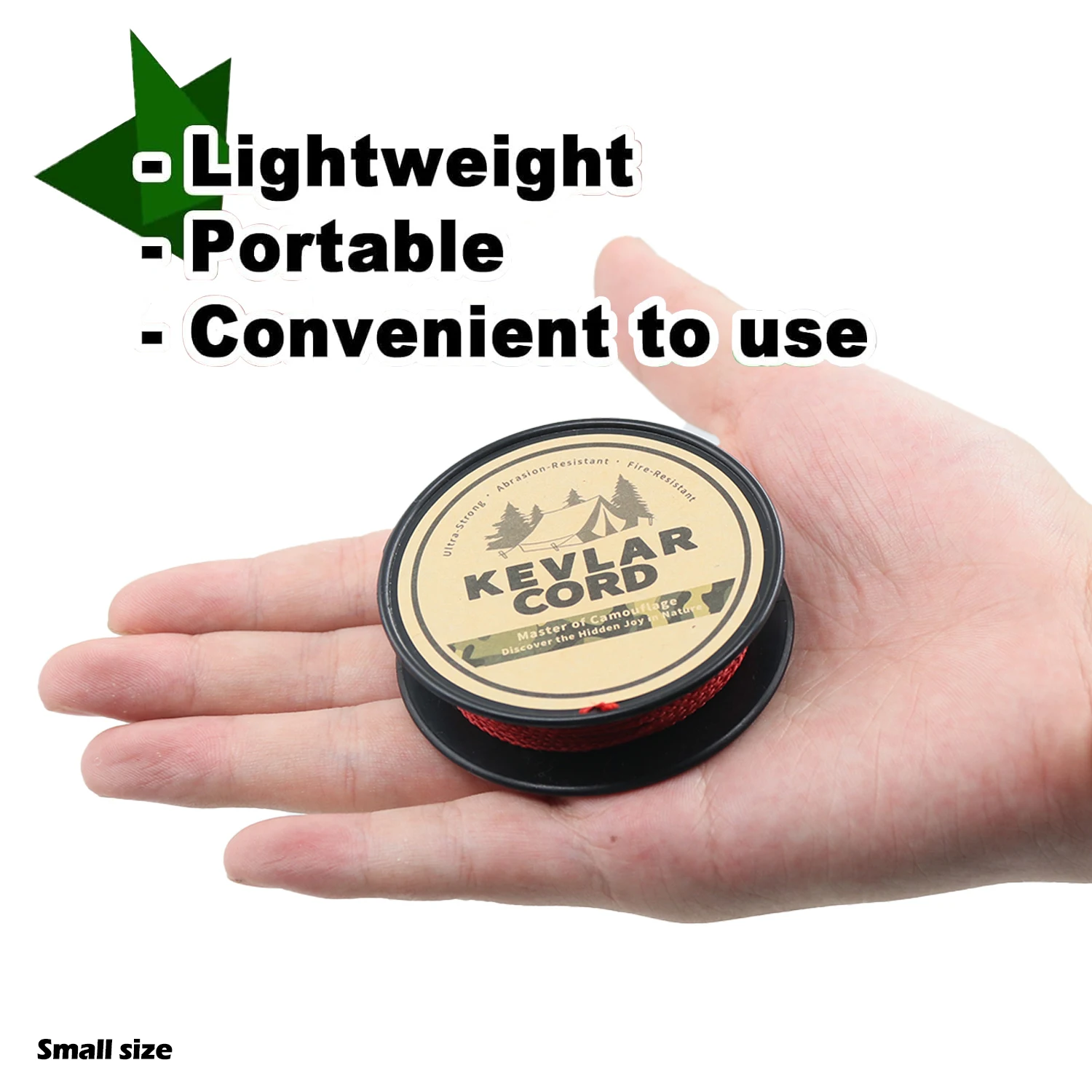 FishTrip-cable de Kevlar rojo, cuerda de Kevlar de supervivencia ligera y a prueba de abrasión para acampar, equipo táctico, hamaca, alambre de viaje Ridgeline - imagen 4