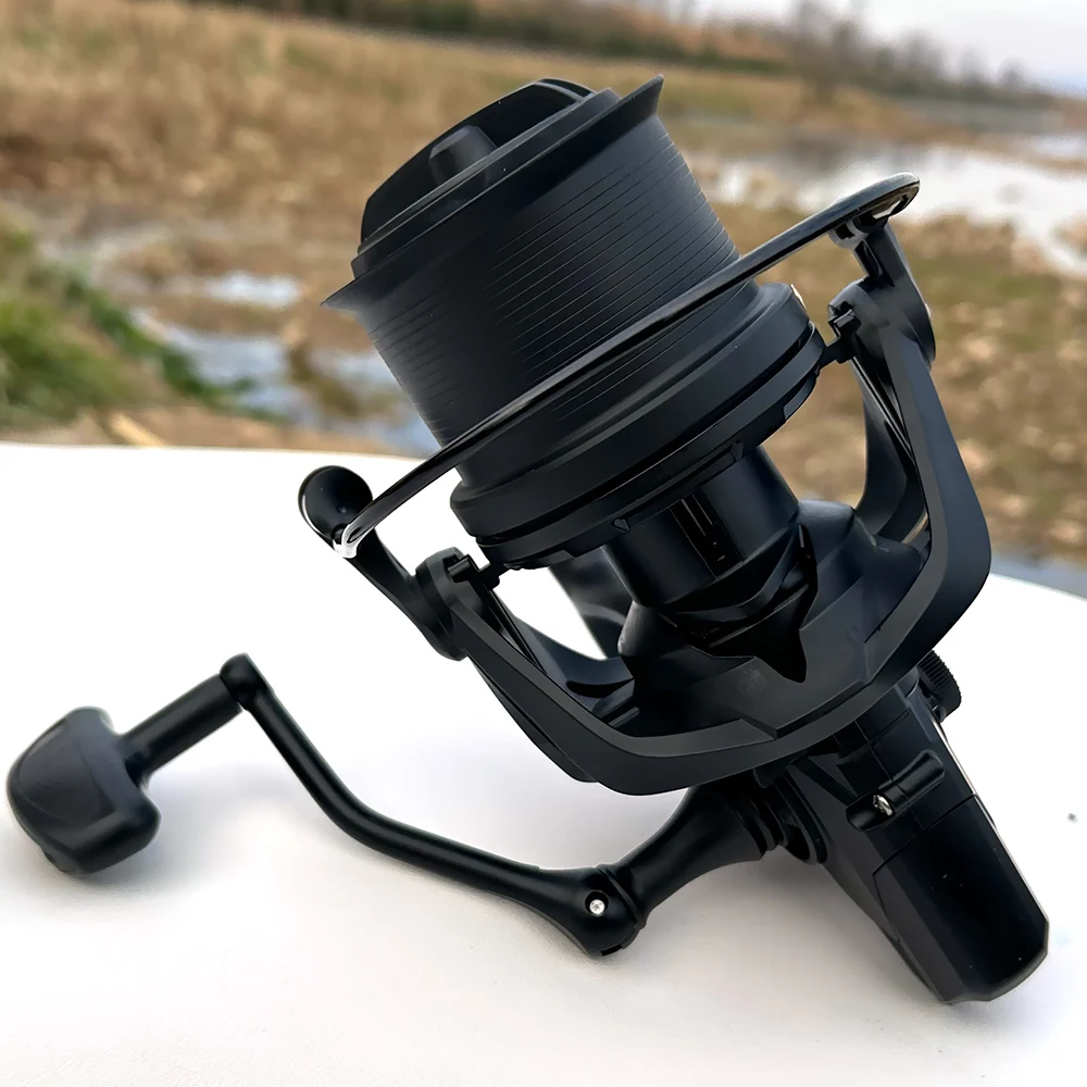 Carrete de Metal ultrasuave serie 8000-14000, carrete de pesca Baitcasting de gran capacidad, relación de engranaje 4,8:1 para agua dulce y salada - imagen 2