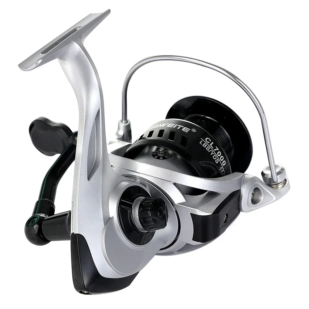 Carrete de pesca de fundición de larga distancia, relación 2000 ~ 7000 5,2: 1, 22LB/10kg de arrastre máximo, carrete giratorio ultraligero para todos los lubina de perca de agua - imagen 2