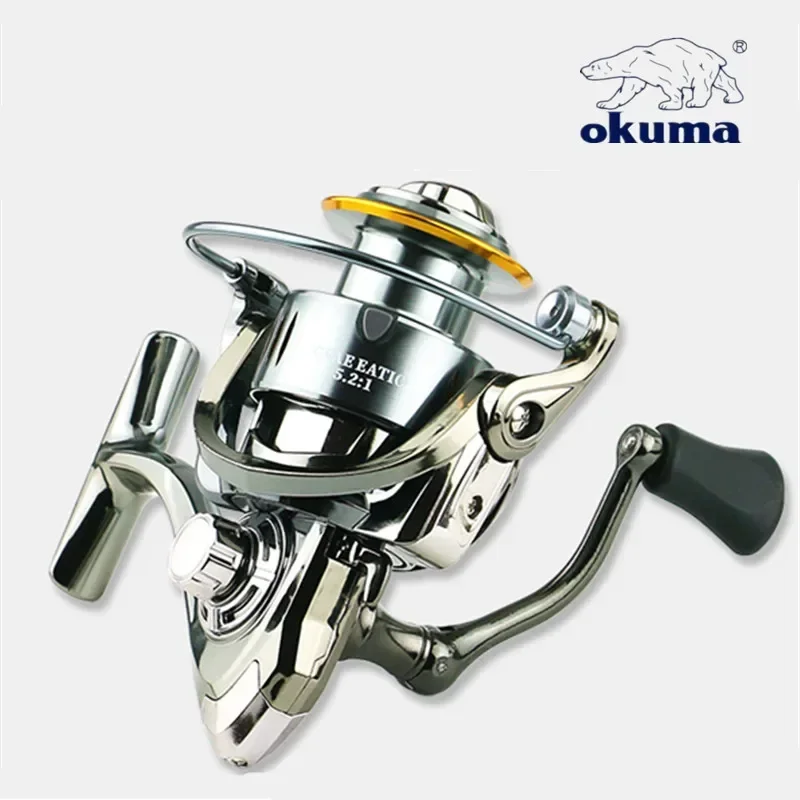 Carrete de pesca totalmente metálico OKUMA relación de velocidad 5,2: 1 sin espacio 13 + 1BBMax Dragon 22KG carrete de pesca 2000-7000 - imagen 3