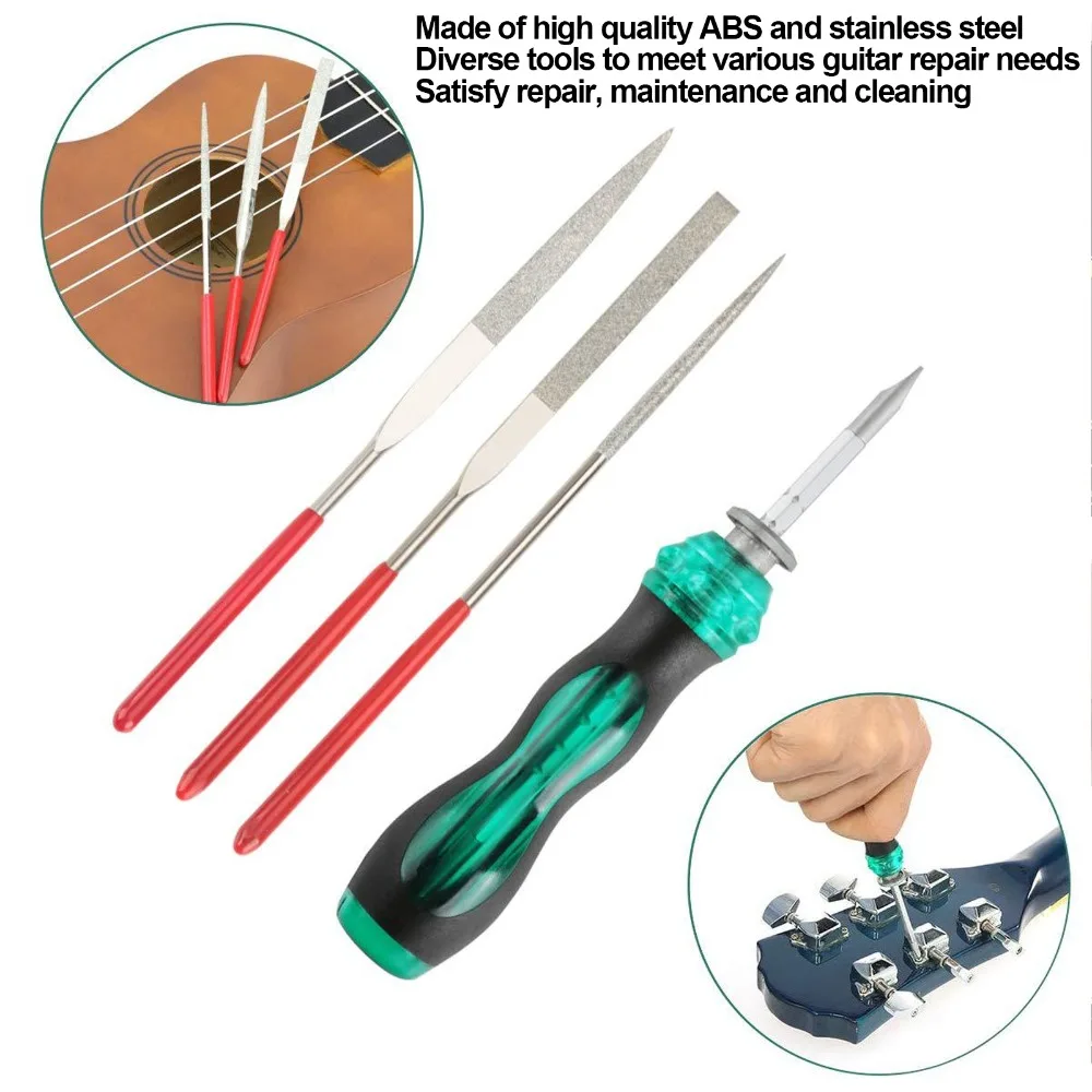 Kit de reparación para guitarra con herramientas, cuerdas y bolsa - imagen 2