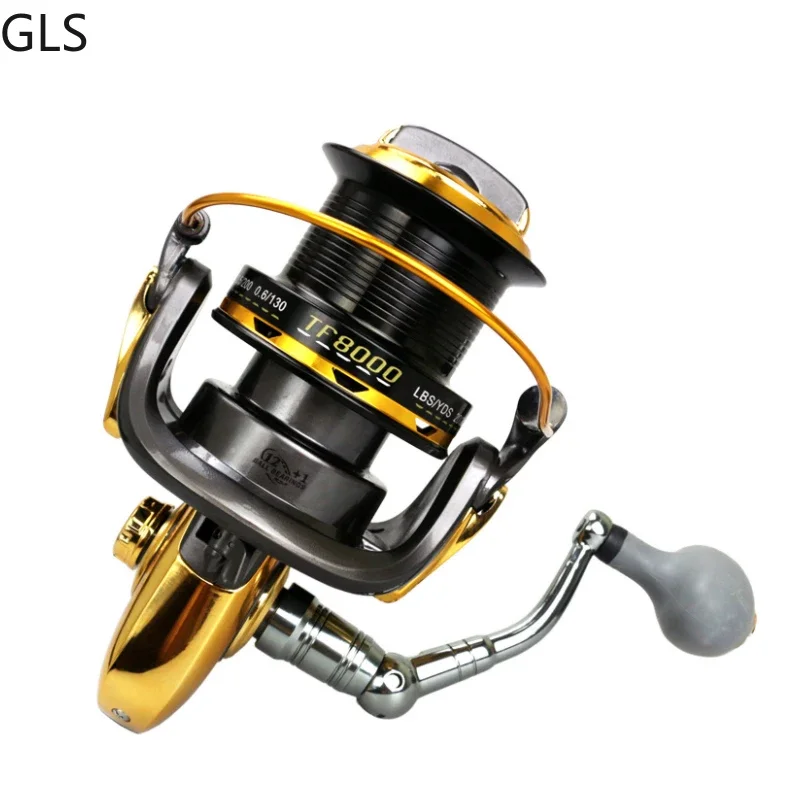 Carrete de pesca de alta velocidad, rueda giratoria de agarre suave para agua dulce y salada, accesorios de pesca, 12 + 1BB, novedad - imagen 4