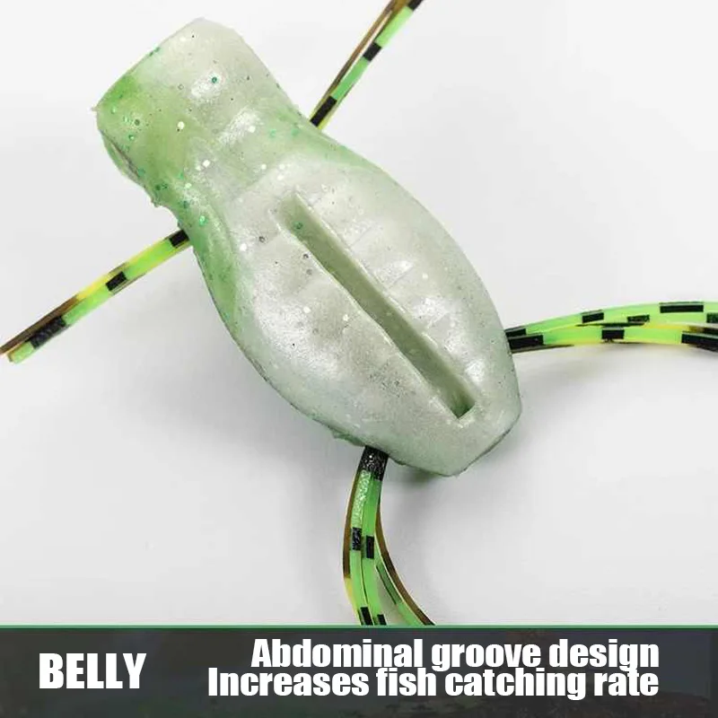 RIKAON Rana Finesse 3,8 cm 3,6g 4 unids/pack cebo suave flotante superficie de agua supercast simulación Rana cebo de pesca de basura Artificial - imagen 4