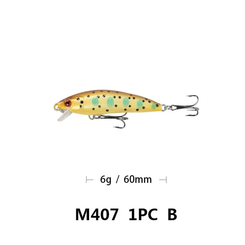 Minnow Wobblers de hundimiento mini, Señuelos de Pesca de 6cm y 5,7g, cebo duro de plástico Artificial para trucha, aparejos de pesca de lubina - imagen 4