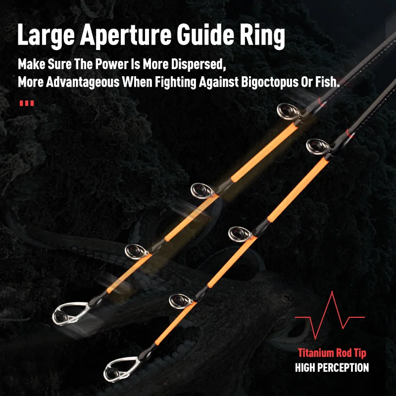LEYDUN Rang's Tako leydun pulpo 170 cañas de pescar punta de Tianium sepia caña de pescar calamar barco pesca webfooted - imagen 3