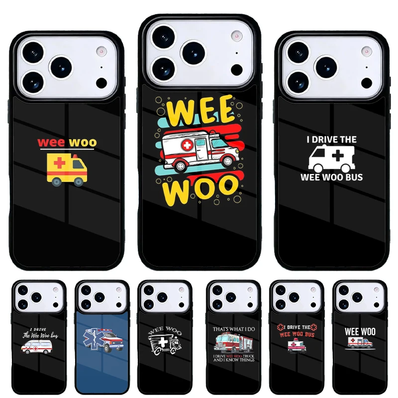 Funda iPhone con diseño de ambulancia – Compatible con varios modelos