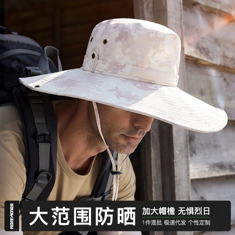 Sombrero de pescador Anti-UV para hombre, sombrero de pescador, visera solar, protección solar al aire libre, moda de verano - imagen 3