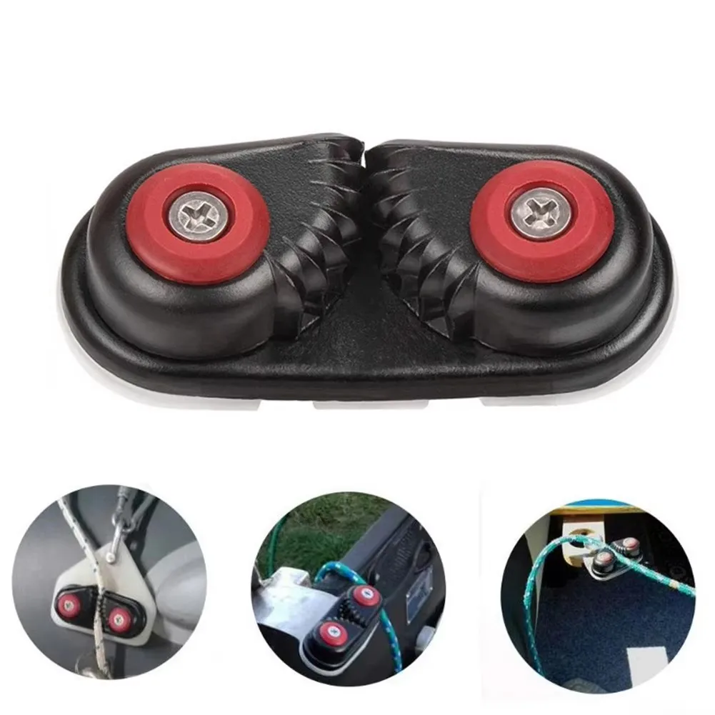 Fixador de cuerda para canoa y navegación de yate, tacos de leva de aluminio, tacos para leva de barco, rodamiento de bolas de fila, tacos para leva, polea, abrazadera de cuerda, accesorios para bote - imagen 5