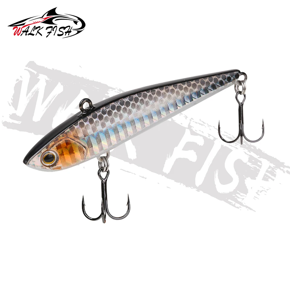 WALK Fish-Señuelos de Pesca de lubina VIB, 1 piezas, Mini ligeros de 75mm y 15g, con vibración de hundimiento, cebos duros de hielo, Wobblers para lucios - imagen 5
