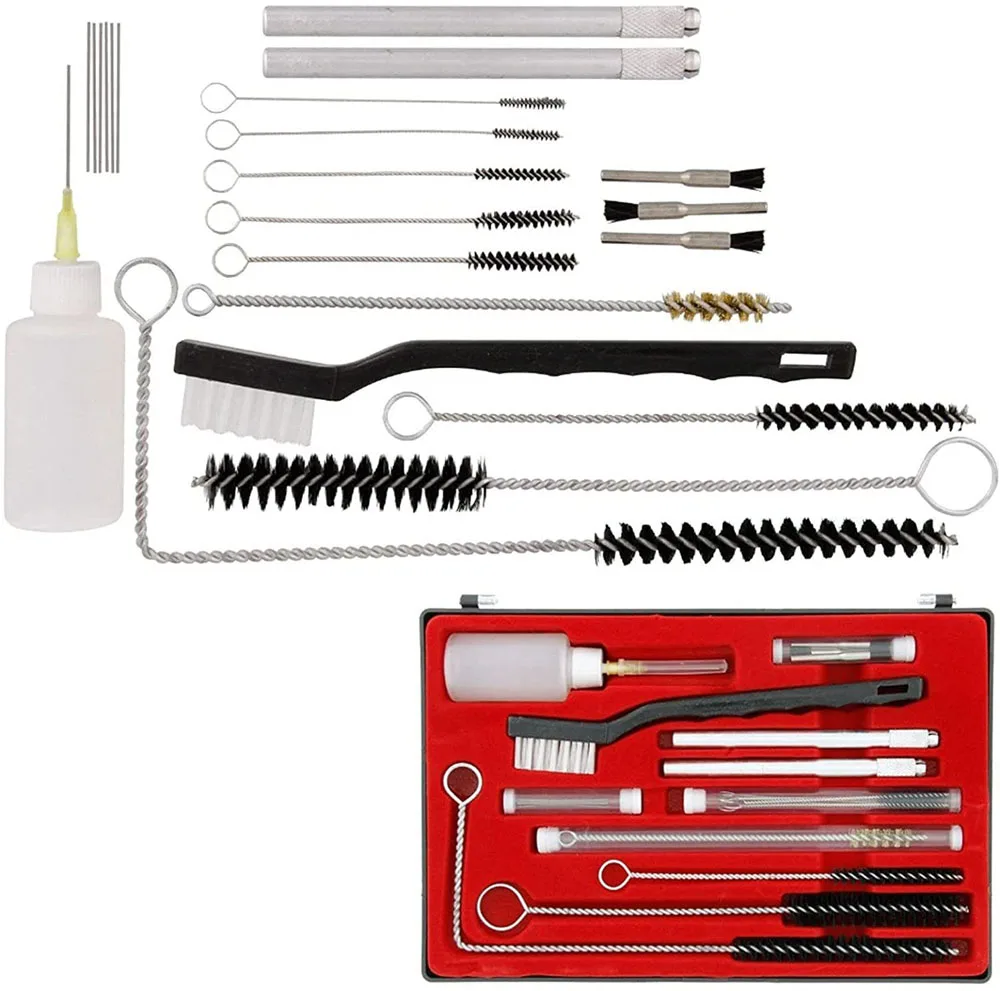 Kit de limpieza de armas, pistola Universal, limpieza de armas de caza, accesorios para pistola, cepillo, juego de limpieza con Estuche de transporte