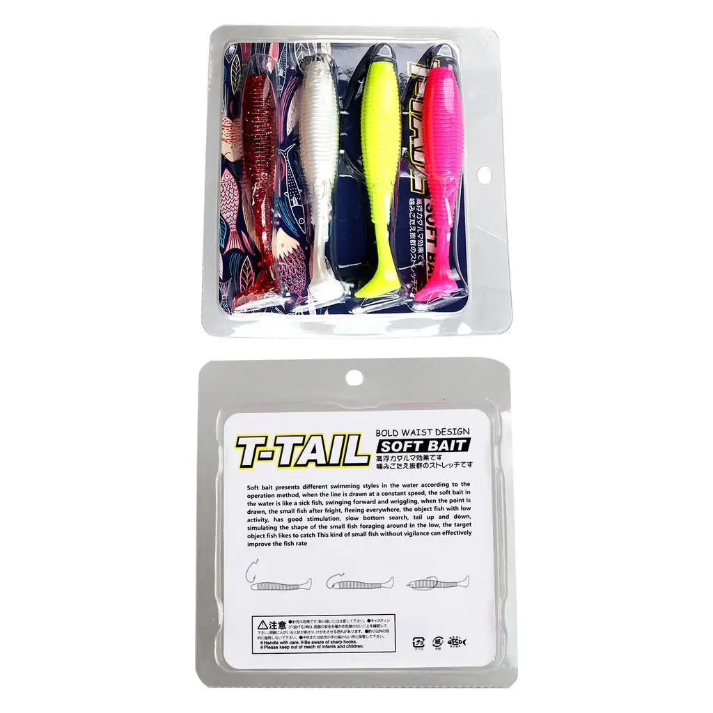 4 Uds. Cebos de pesca con señuelo suave, 10cm/11g, cebos grandes para peces con 2 anzuelos para agua dulce, agua salada, pececillo, trucha, perca, pesca negra - imagen 2