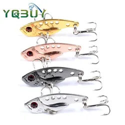Señuelo VIB de Metal con clasificación Vib, cebo biónico de capa completa para natación, cebo duro Spinner, anzuelos triples, Walleyes, cuchara, Señuelos de pesca de trucha