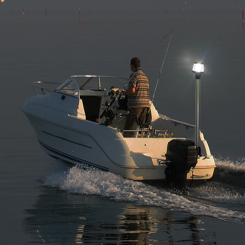 Luz de navegación para barco, lámpara LED redonda para ancla, 2 millas náuticas, luz de popa de visibilidad, 600mm, 12V, accesorios marinos ANHEART - imagen 4