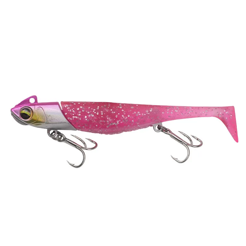 Testar Weedless T-Tail Swimbait 19g/30g - Señuelo de larga distancia de fundición para pesca de manguevas - Brilla en el cuerpo oscuro y alto contenido de carbono - imagen 5