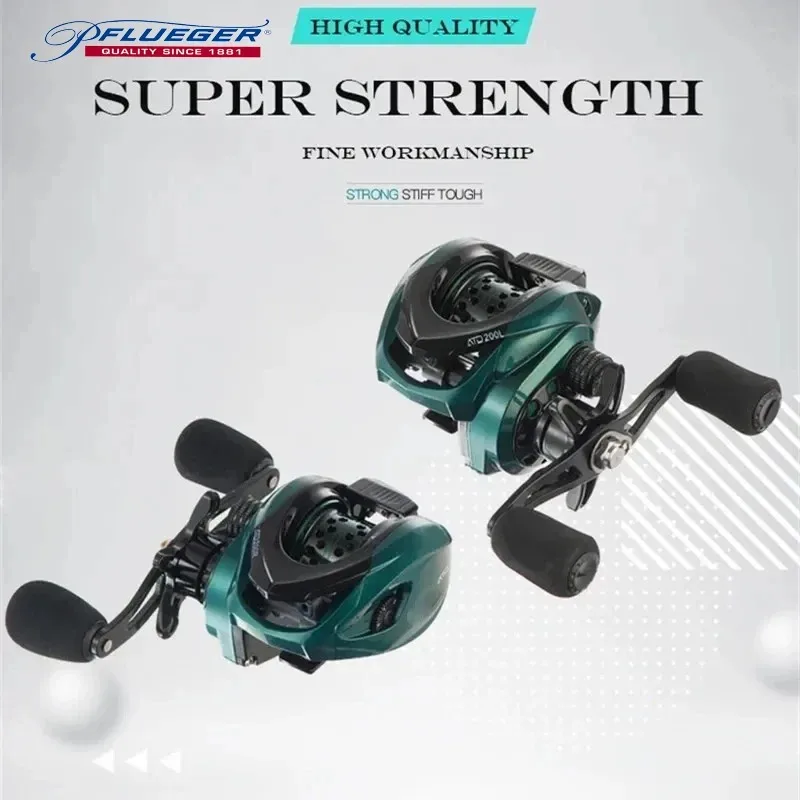 Pflueger Commando Power Baitcaster carrete relación de engranaje de alta velocidad 7,1: 1 arrastre 10kg nueva generación Drag Clicker pesca en agua salada - imagen 5