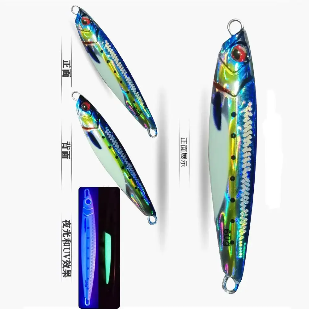60g 80g caballa brillo plantilla de Metal pesca cebo duro aparejos de pesca Shore Cast Vertical Jigging Jigpara señuelos de agua salada para atún - imagen 5