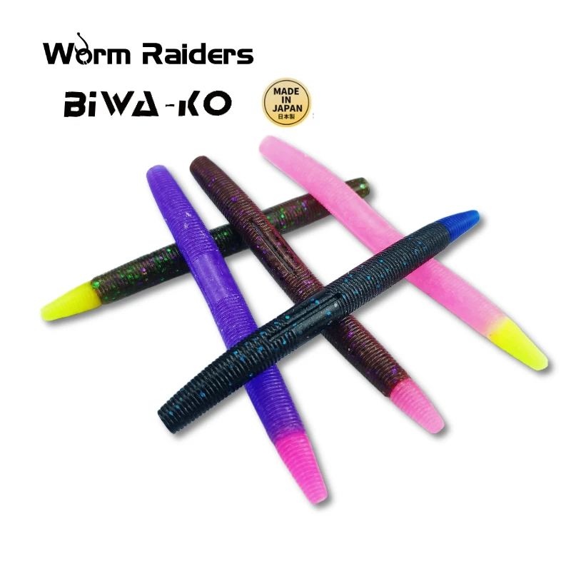 Worm Raiders, gusano de fideos importado de Japón, cebo suave, Senko de perca, cebo falso de pozo negro, pesca loca de Texas sin plomo - imagen 2