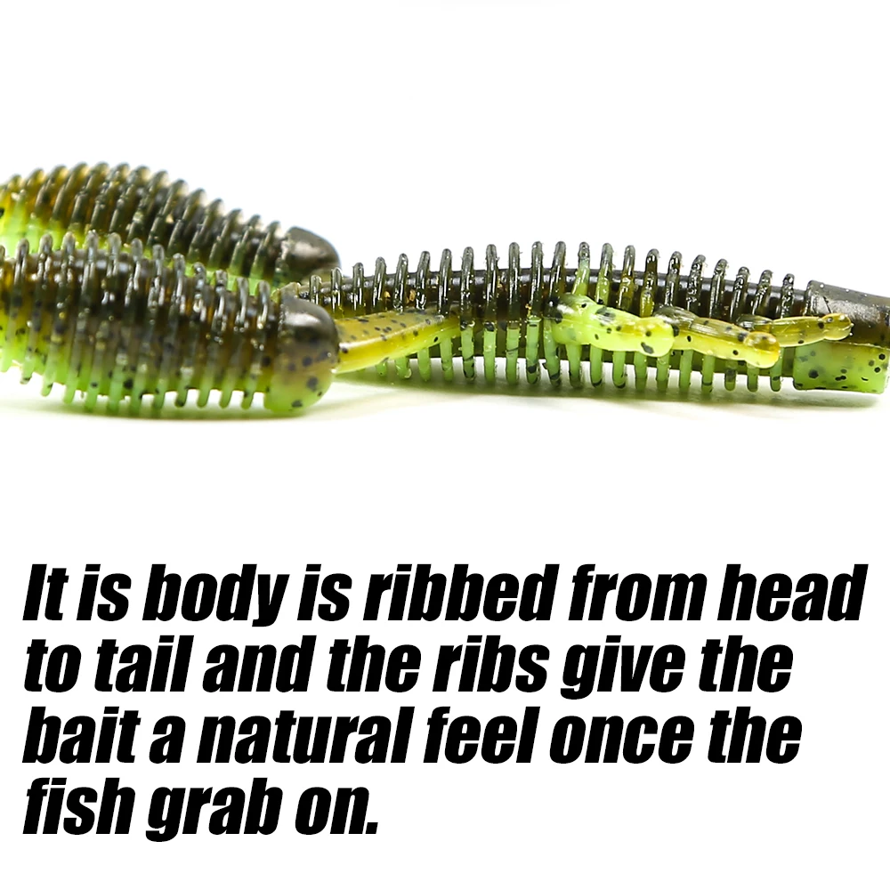 B & U-Señuelos de pesca blandos, 70mm, cremas, luz UV, cebo de plástico suave, Wobblers, señuelos de lubina, pesca en mar de agua salada, cebos de silicona - imagen 4