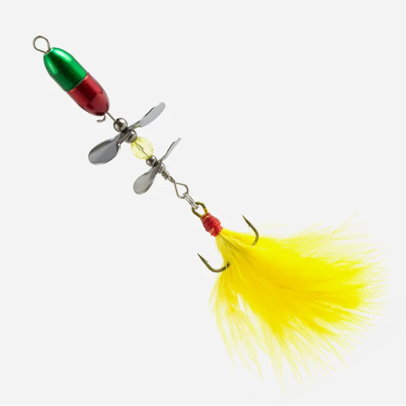 Señuelos de pesca biónicos con lentejuelas giratorias dobles Luya, baja resistencia al viento, fundición larga, perfectos para lubina, perca, accesorios de pesca