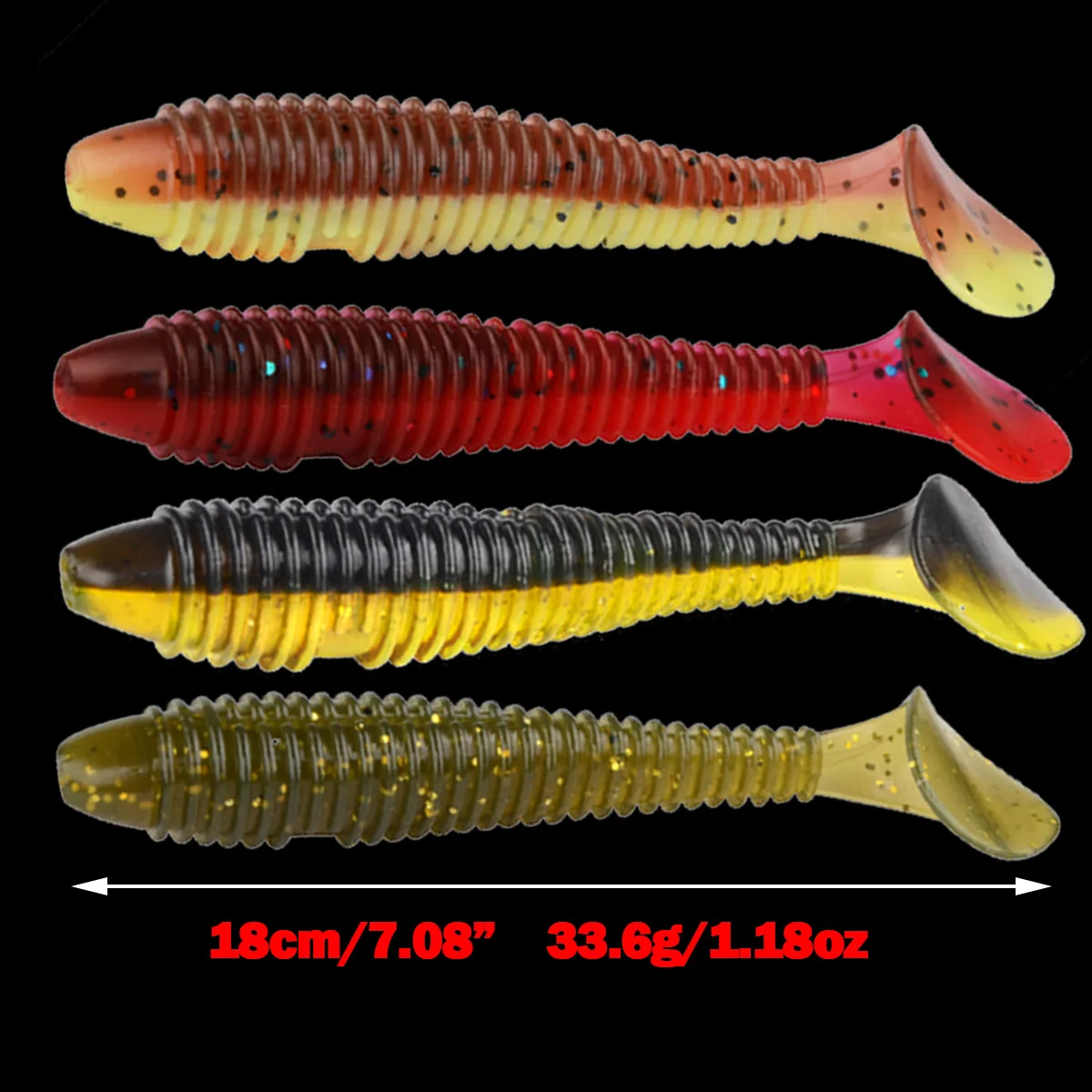 Señuelos de pesca de 18cm y 33,6g Shad Swimbait Swing Impact Fat, señuelos de cola de paleta, señuelo suave de pesca Wobbler para Lucio, cebo de silicona - imagen 4
