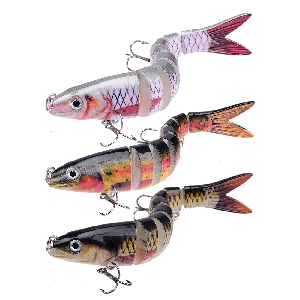 Swimbait hundimiento lento multiarticulado biónico para trucha y lubina - imagen 2