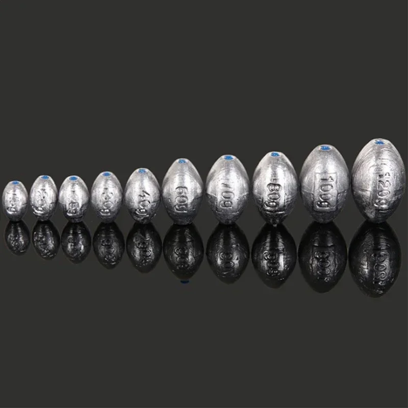 Juego de 1/5/10 Uds. De plomo para pesca, plomo en forma de oliva, plomo con núcleo de plástico, cebo hueco redondo, aparejos de pesca - imagen 4