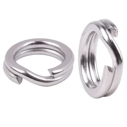Anillos divididos doble ovalado acero inoxidable para pesca y anzuelos