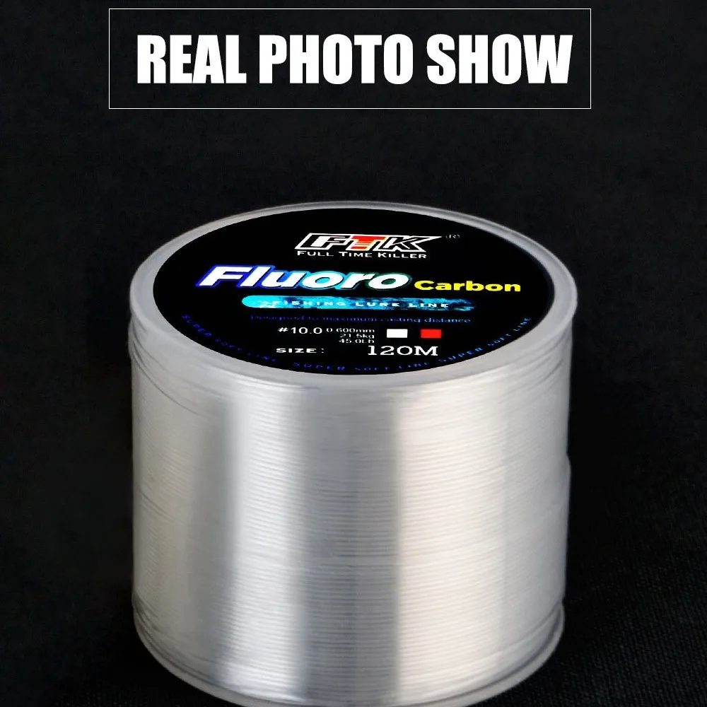 Nuevo estilo, sedal de pesca de nailon con caña, cebo de poliéster para pesca de nailon, carrete de hilo elástico transparente de 120m - imagen 3