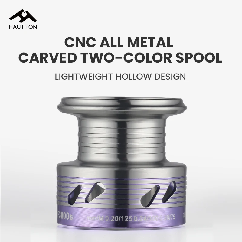 Carrete giratorio púrpura para Halloween, relación de engranaje 5,2: 1, arrastre máximo de 8KG, ambidxioso para pesca al aire libre en agua salada y dulce - imagen 5