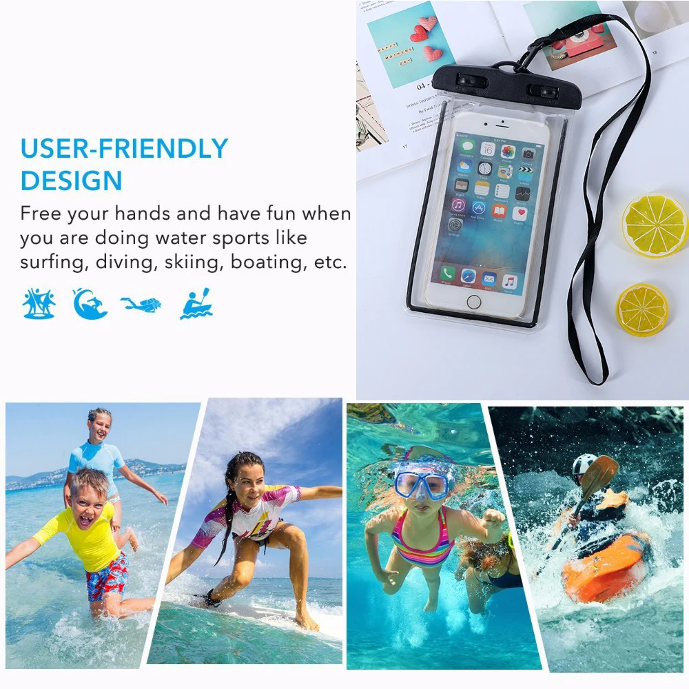 Funda impermeable para móvil con correa – Ideal para kayak y pesca - imagen 3