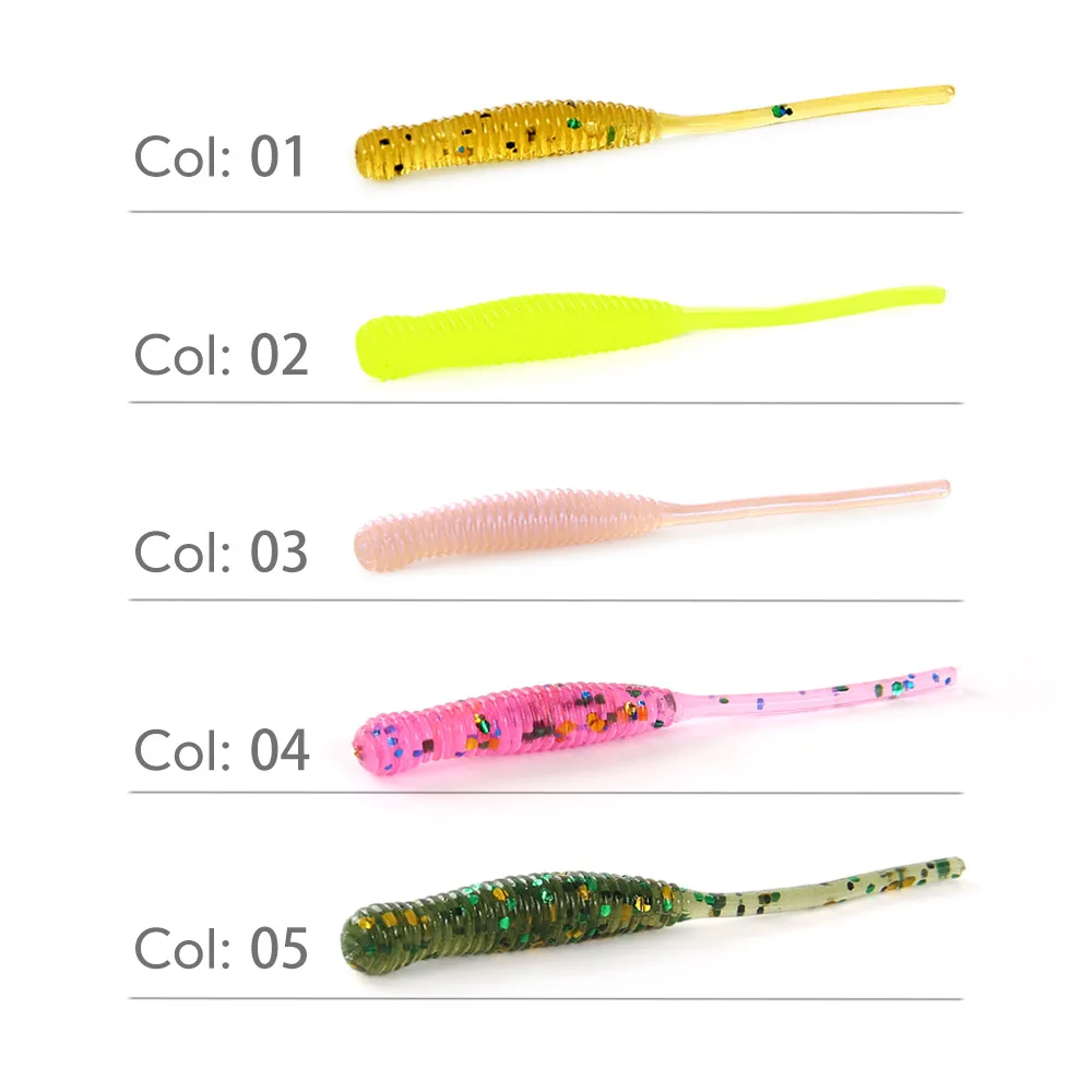 2024 FSTK Pesca suave gusanos señuelos 0,45g 30 Uds cebo de Pesca en hielo suave Polaris hundimiento señuelo Pesca señuelo barato aparejos de Pesca - imagen 3