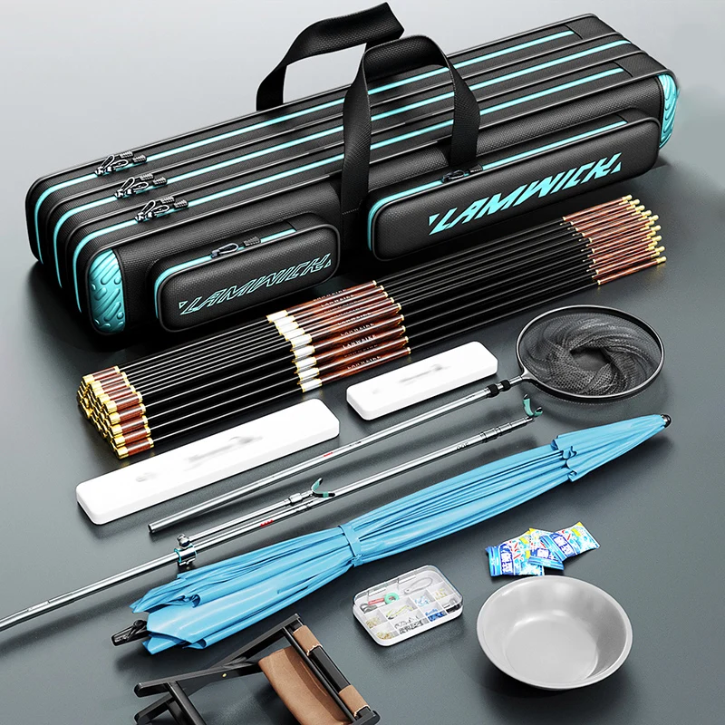 Bolsa de pesca de 2/3 capas, 80cm-130cm, mochila para equipo de caña de pescar, almacenamiento grande, bolso multifuncional para entrenamiento deportivo al aire libre - imagen 3