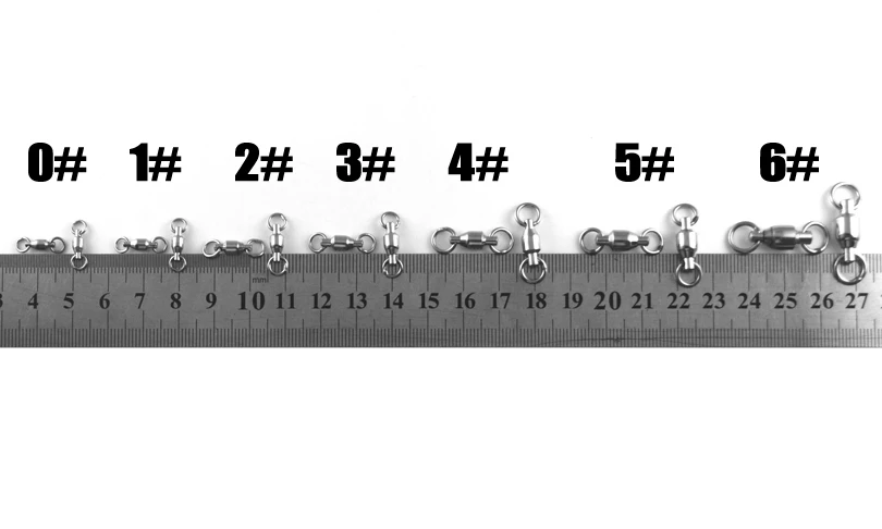MNFT 100 unids/lote rodamiento de bolas pesca giratorio anillos sólidos conectores accesorios de aparejos de pesca de acero inoxidable - imagen 2
