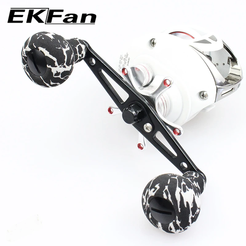 EKfan-perilla de camuflaje EVA, aleación de aluminio, 110MM, carrete de pesca de doble Mango, serie de 7x4MM/8x5MM, piezas de carrete de pesca - imagen 3