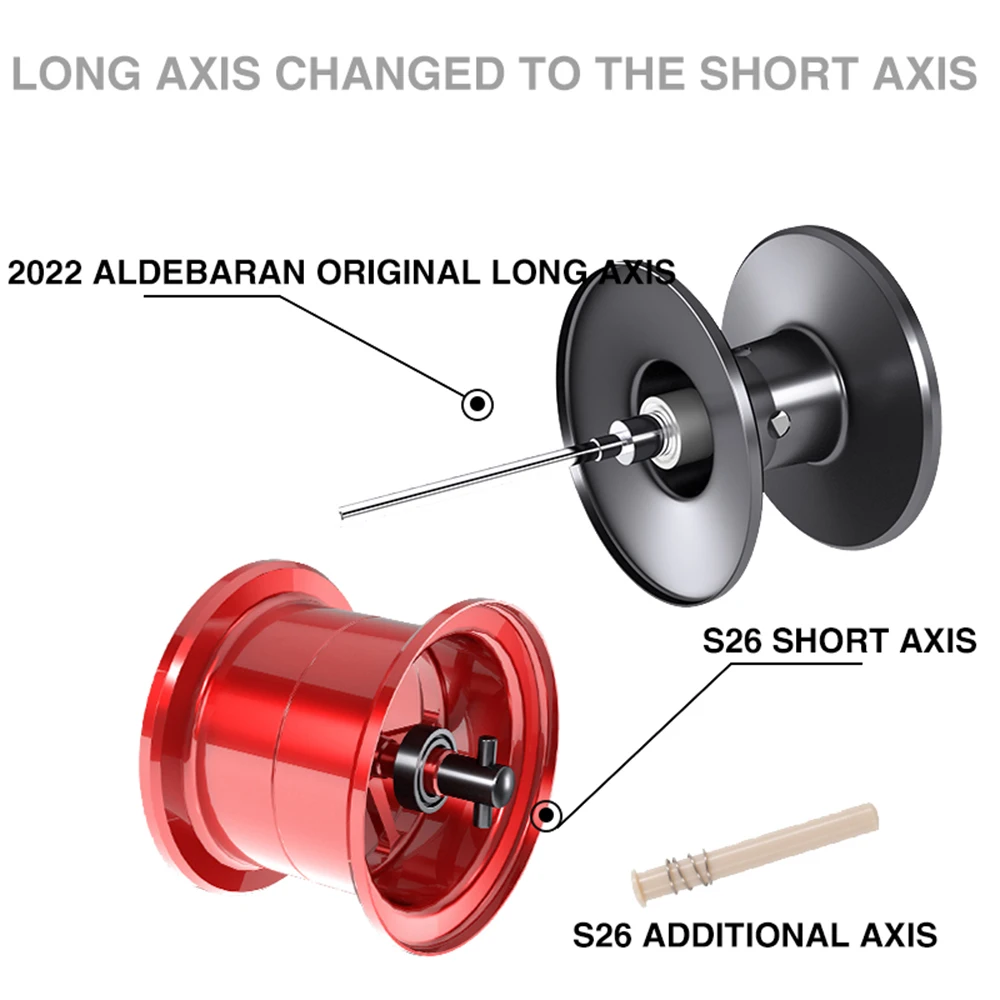 BFS carretes poco profundos de repuesto S26, Micro carrete ultraligero Biat Finesse, carrete ligero para 22 ALDEBARAN BFS Baitcasting, bobina de repuesto - imagen 4