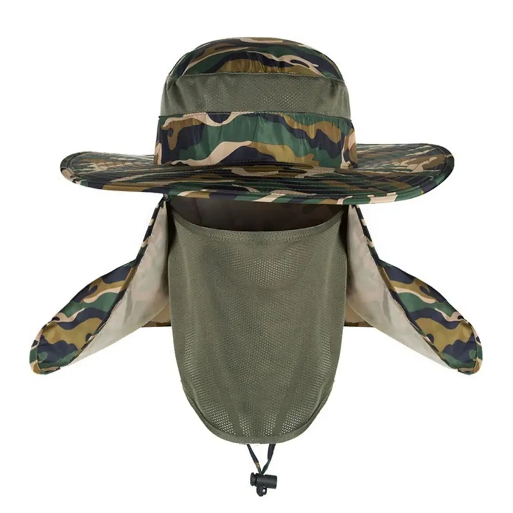 Sombrero de ala ancha para hombre y mujer, sombrilla de pescador, impermeable, a prueba de viento, protección solar UV, sombrero de cubo para exteriores - imagen 2