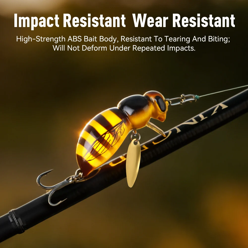 Kingdom Wasp Minnow señuelo spinner para lubina, flotante y lento - imagen 5