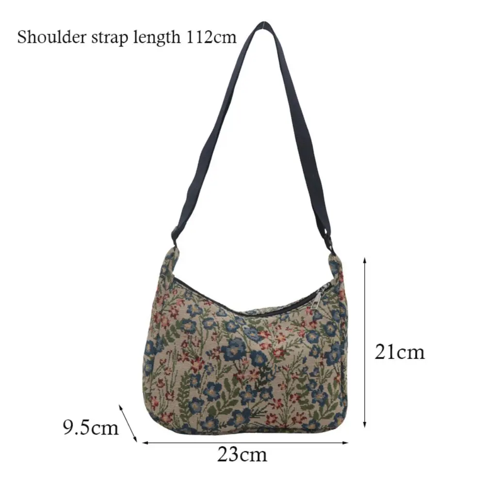 Bolso cruzado vintage informal con textura en forma de media luna, bolso de mensajero con patrón impreso para mujer - imagen 3