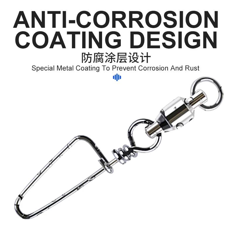 OBSESSION LT006, 10 unidades, conector de pesca giratorio de acero inoxidable, rodamiento de Pin, pasadores giratorios, accesorios de pesca de carpa y Lucio - imagen 5