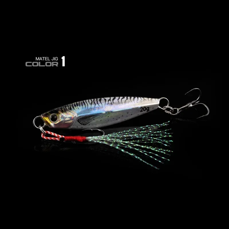 Jig Head metal fundido escama brillante – Señuelo artificial pesca - imagen 5