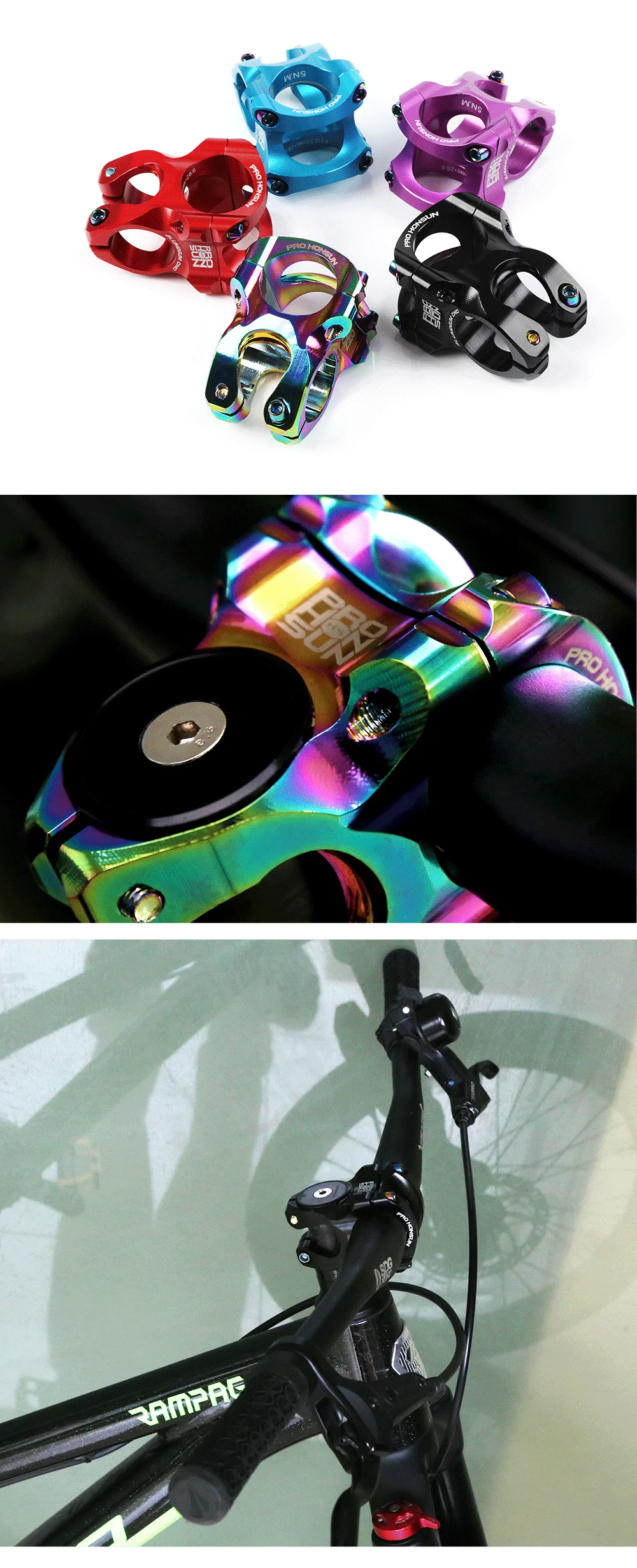 Explore los vibrantes componentes de bicicleta multicolor para una experiencia de ciclismo única