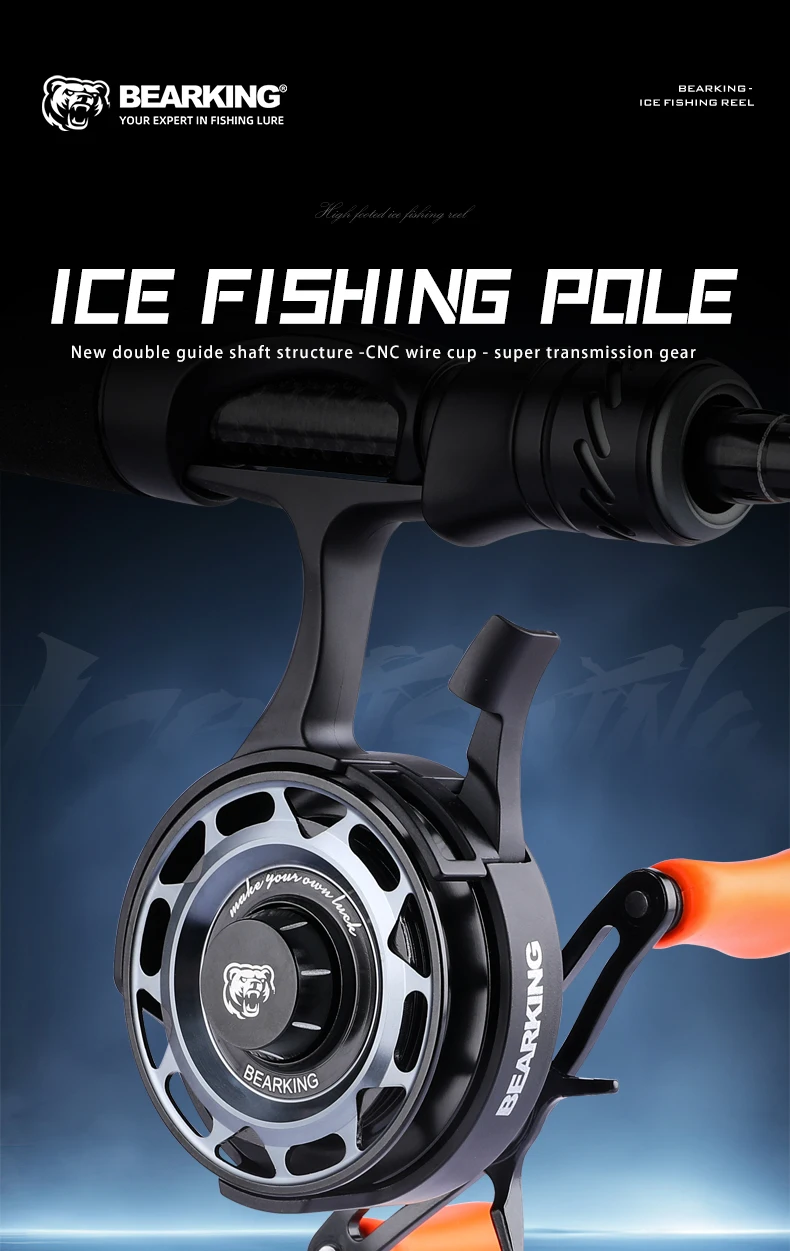 Rueda de pesca en hielo BEARKING vista frontal