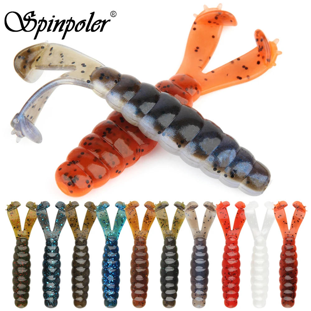 Spinpoler Diver Twin Tail 10X - Grub flotante para lubina marina