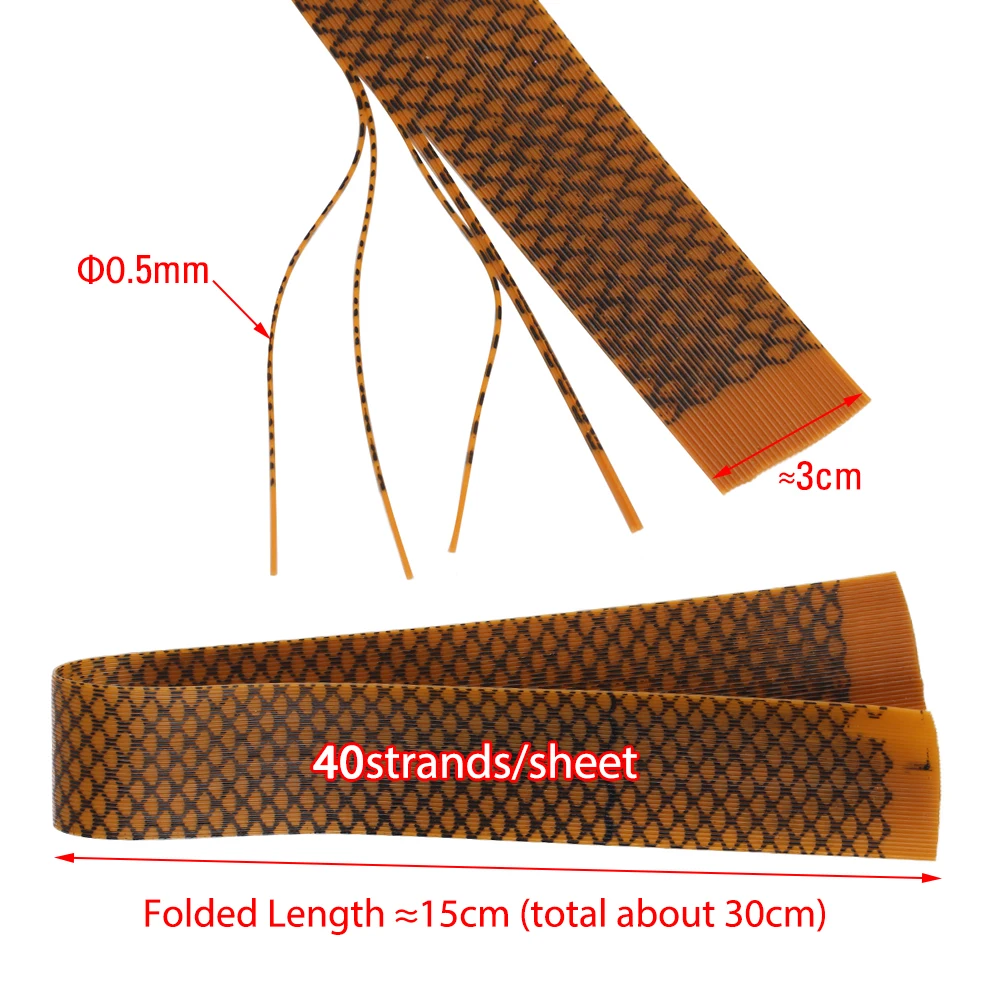 ICERIO 5cm * 30cm/hoja de cuerda redonda suave de silicona Material de atado de pesca con mosca araña Popper camarones insectos Grizzly patas de goma - imagen 3