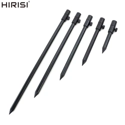 Hirisi 2 x Soportes para Cañas de Pescar de Carpa, de Aluminio Negro, Diámetro 16mm, Accesorios de Pesca