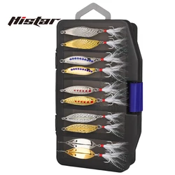 HISTAR Cuchara de Pesca Cromada Zinc – Anzuelo Carbono, Acción Flotante