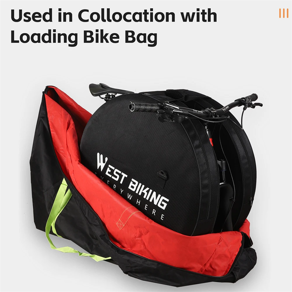 Bolsa para rueda de bicicleta de montaña, Juego de bolsas de almacenamiento para rueda de bicicleta de carretera, desmontable, empalmada - imagen 5