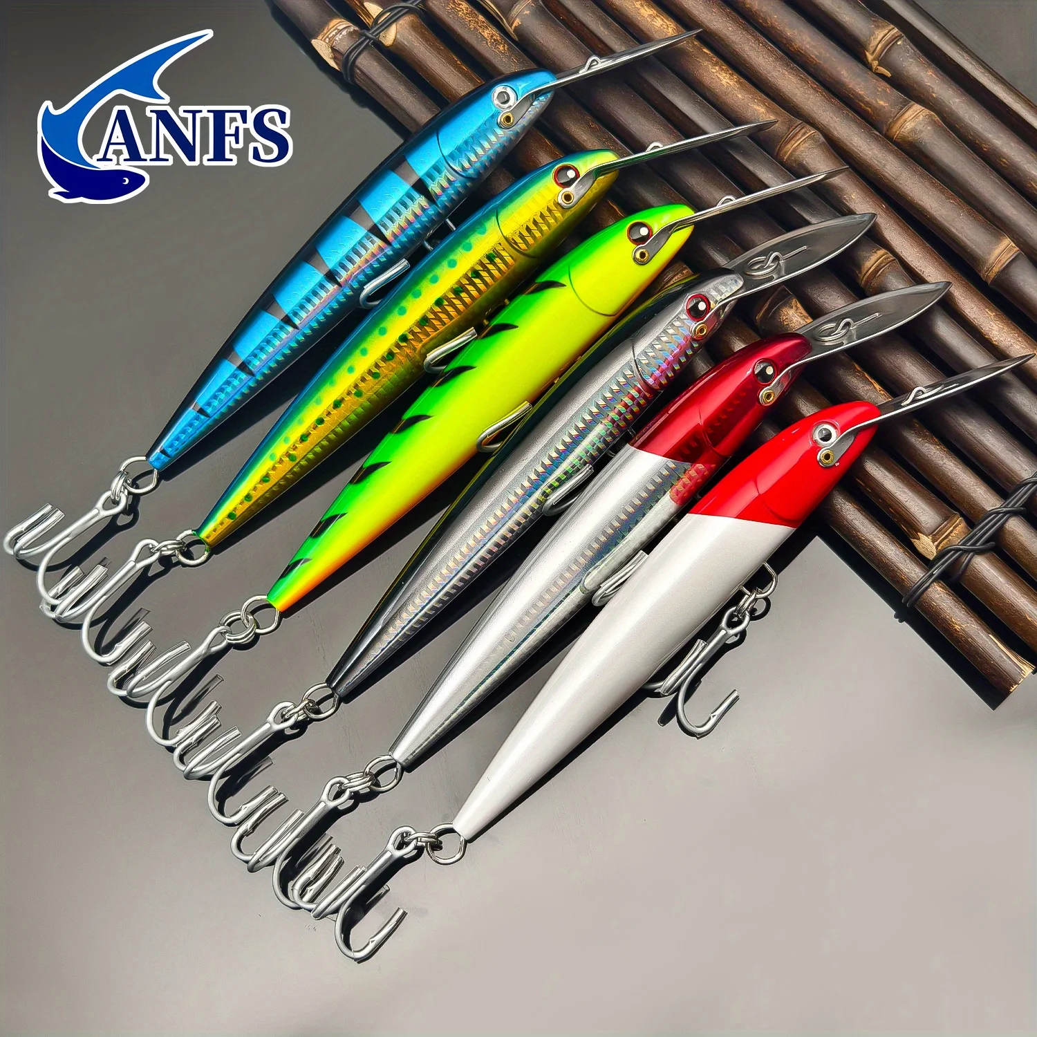 Señuelo de pececillo de gran tamaño, cuerpo ABS, señuelo de pesca con boca de acero inoxidable para atún, lubina, 1 unidad - imagen 2