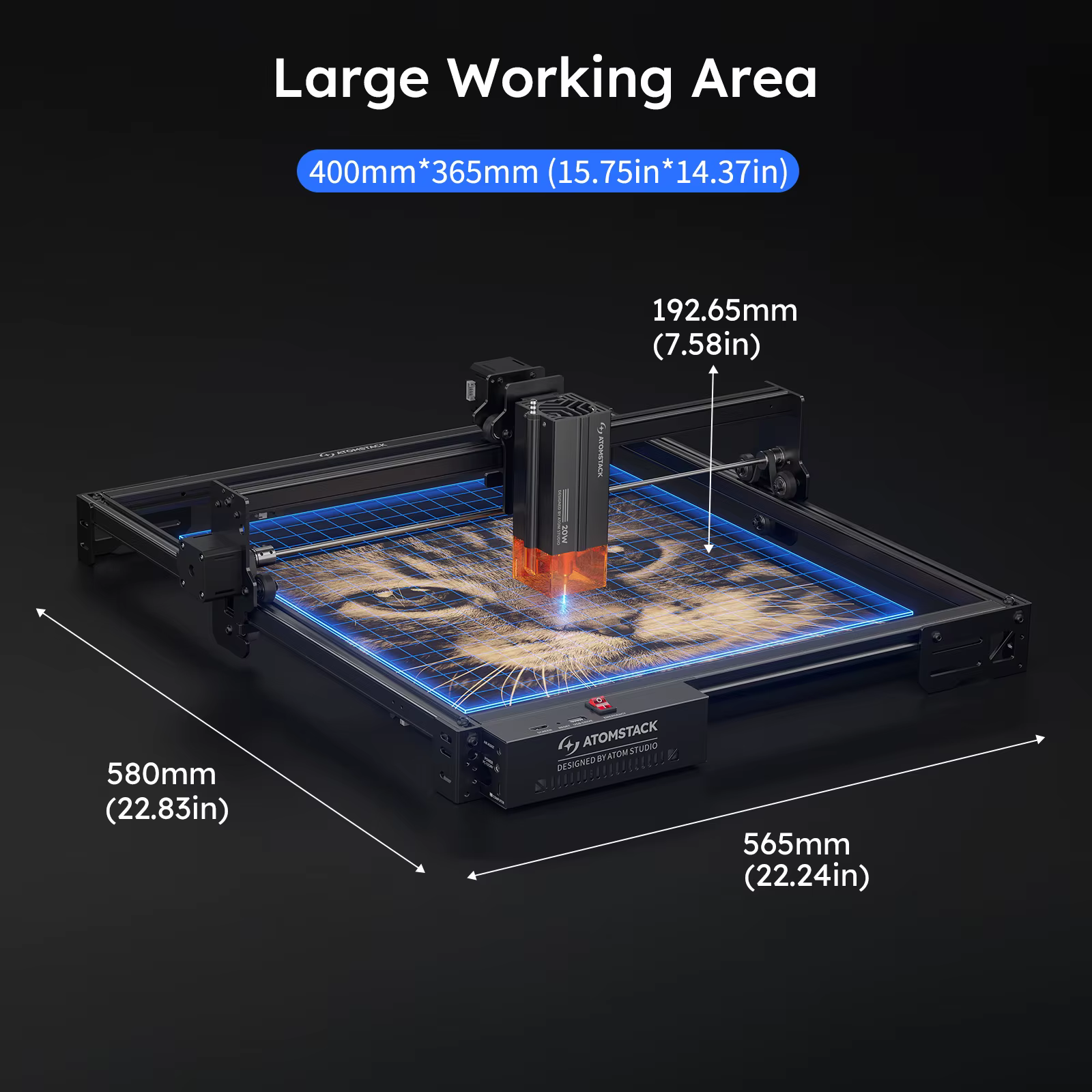 Grabador láser 20W Atomstack A20 Pro V2 para madera y metal - imagen 4