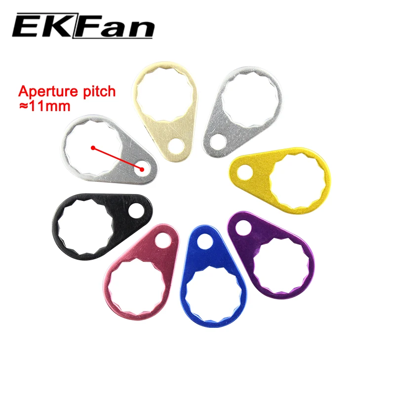 EKFan-tornillo de tuerca de manivela izquierda y derecha con placa para carrete de pesca, tapa de tornillo para carrete Shimano/Daiwa ABU - imagen 5
